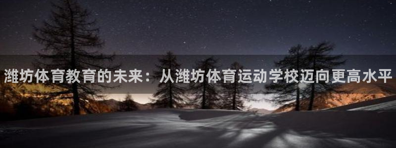 凯发官方正版app娱乐40996：潍坊体育教育的未来