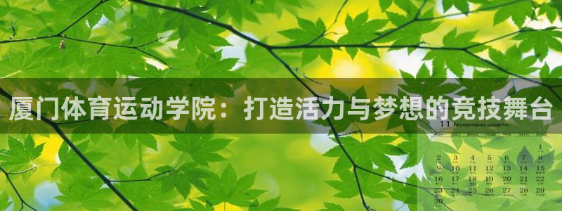 凯发官方正版app官网：厦门体育运动学院：打造活力与梦想的竞